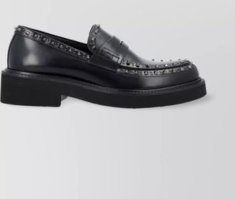 Valentino Garavani leather studded loafers