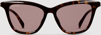 Gucci Cat Eye Sunglasses, Beige