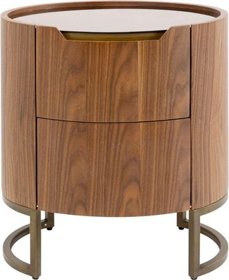 Kare Design Mesita de noche con 2 cajones, 56 x 62 cm