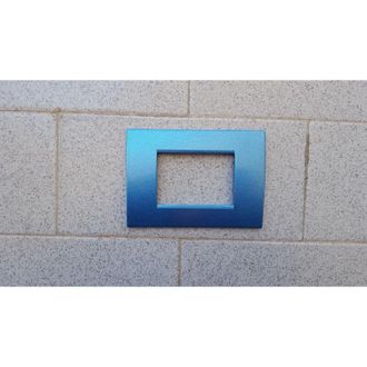 Trade Shop Trade Shop - Placca Placche Placchete Compatibili Living Light In Abs 3 4 7 Posti Colorate - Blue Metallic Sky