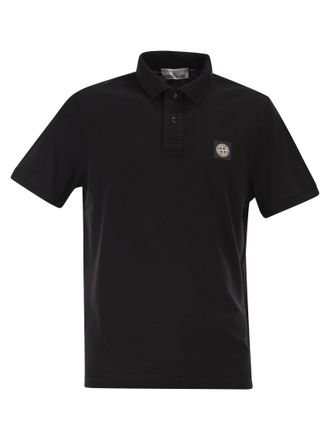 Stone Island Regular Fit Short Sleeved Polo Shirt With Compass Patch