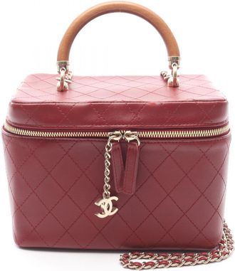 Chanel Leather Shoulder Bag Vanity Bag (Pre-Owned)