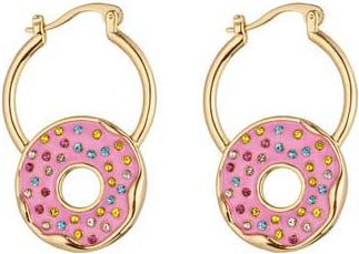 Eye Candy Los Angeles Mina Donut Drop Hoop Earrings in Gold at Nordstrom Rack