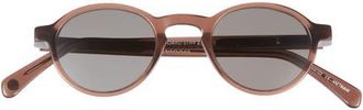 Eyebobs Board Stiff 43mm Round Polarized Sunglasses in Brown Sugar /Polarized Grey at Nordstrom