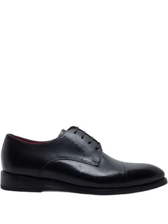 BARRETT perforated cap-toe derby shoes - Black