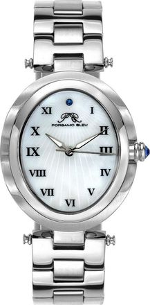 Porsamo Bleu Womens South Sea Swarovski Crystal Bracelet Watch, 30.75mm in Silver at Nordstrom Rack