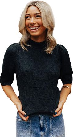 Azura Exchange Gebreid T-shirt met Korte Mouwen