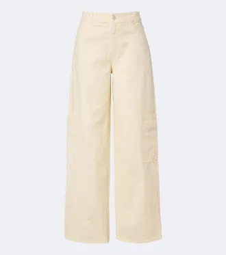 Moncler Cotton wide-leg pants