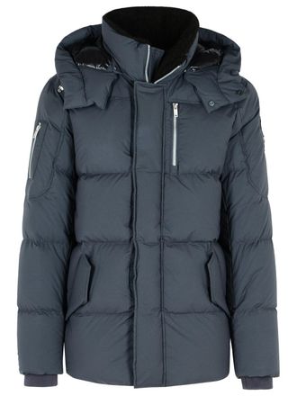 Moose Knuckles Elch Knuckles Everest 3 Q graues Nylon und Baumwolljacke