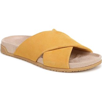 Vionic Etna Crossover Slide Sandal in Amber Yellow at Nordstrom, Size 9.5