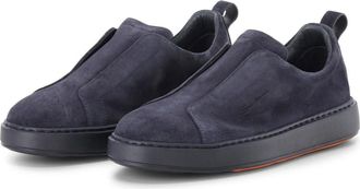 Santoni Sneakers - Heren - Sneakers - Blauw - 45 1/2 EU - Leer - Schoenen
