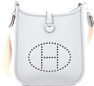 Herm&egrave;s Evelyne Bag Gen III Clemence TPM crossbody bag - Blu