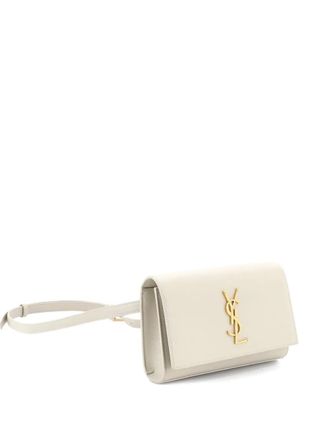 Saint Laurent Classic Monogram Kate Leather belt bag - women - Calf Leather - One Size - Neutrals