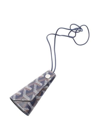 Goyard 2010s key charm canvas keyring - Blauw