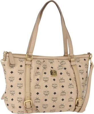 MCM Pre-owned Plastic Schoudertas - Dames - Vintage Handtas - Beige - ONE Size - Vintage