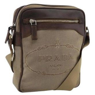 Prada Pre-owned Vintage Shoulder Bag - Dames - Pre-owned - Beige - Maat: ONE Size Leer