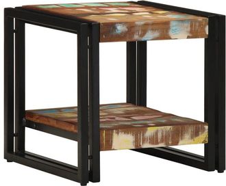 vidaXL Vidaxl - Mesa De Caf&eacute; Multicolor 40 X 40 X 38 Cm Madera Maciza Reciclada