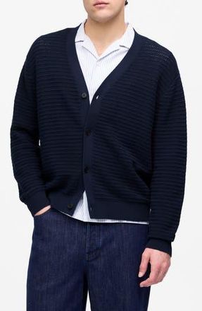 Madewell Open Stitch Cotton Cardigan in Dark Navy at Nordstrom Rack, Size Xx-Large