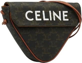 Celine Pre-owned Cross Body Bags, female, Brown, Size: ONE SIZE Pre-owned Plastic Cross Body Bag