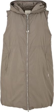 Add Jas met ritssluiting en capuchon - Dames - Bodywarmers - Bruin - S - Jassen