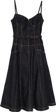 Self Portrait Jurk met ceintuur - Blauw