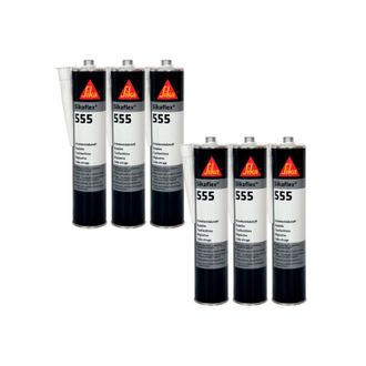 Sika Sika - Juego De 6 Adhesivos De Acristalamiento Flex 555 - Negro - 300ml