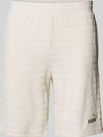 Puma Slim Fit Shorts mit Strukturmuster Modell ESS ELEVATED in Offwhite, Gr&ouml;&szlig;e XXL