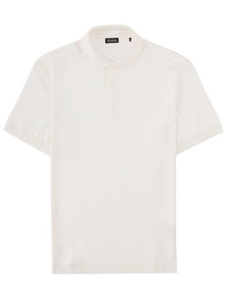 Ermenegildo Zegna Cotton-Mulberry Silk Three-Button Polo Shirt