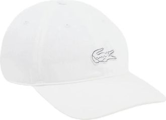 Lacoste Cotton Twill Badge Cap - Heren - Petten - Wit - ONE Size - Katoen - Accessoires