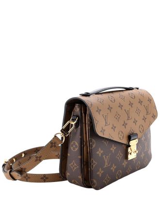 Louis Vuitton Brown Reverse Monogram Canvas Pochette Metis (Authentic Pre- Loved)