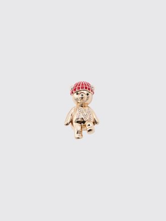 Max Mara Jewelled Brooch in Gold-Tone Metal