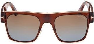 Tom Ford Edwin 54mm Square Sunglasses in Rose Gold Brown Havana at Nordstrom Rack
