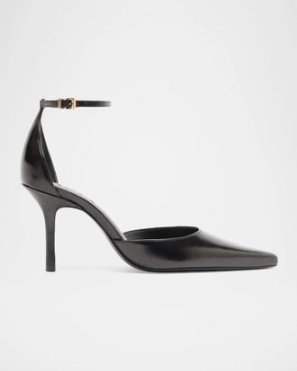 Schutz 85mm Jenny Leather Ankle-Strap Pumps
