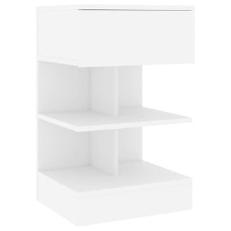 vidaXL Mesita De Noche Aglomerado Blanco 40x35x65 Cm Vidaxl