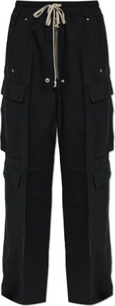 Rick Owens Wolbroek - Dames - Wijde Broeken - Zwart - M - Wol - Broeken