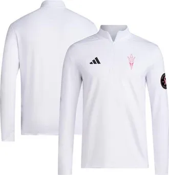 adidas Mens adidas White Arizona State Sun Devils Wear Pink Quarter-Zip Pullover at Nordstrom, Size Xx-Large