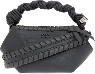 Ganni Tassen, Dames, Grijs, ONE Size, Leer, Bou Mini Tress&eacute;