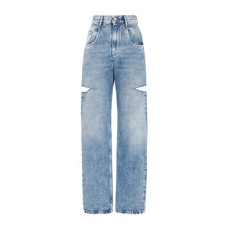 Maison Margiela Blue Vintage Style Womens Jeans - female - Maison Margiela - Straight Fit Jeans - Blue - S - Jeans