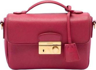 Prada Pre-owned Vintage Satchel - Dames - Vintage Schoudertas - Roze - ONE Size - Leer - Vintage