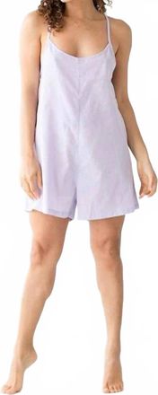 Salua Relaxing Cotton Romper In Lilac