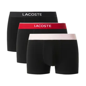 Lacoste Ondergoed, Heren, Zwart, XL, Katoen, 3-Pack Stretch Katoenen Boxershorts