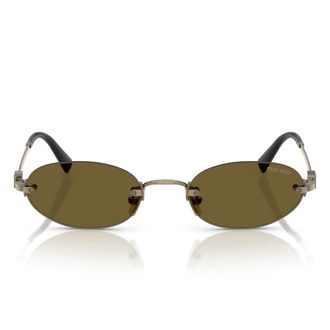 Miu Miu Sunglasses Mua54 S 26 C09 Z Gold/Dark Brown Women