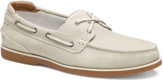 Johnston & Murphy Ventura Boat Shoe in Off White Suede at Nordstrom, Size 10.5