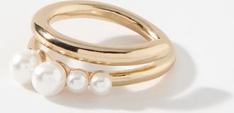 Simons Womens Pearl open ring