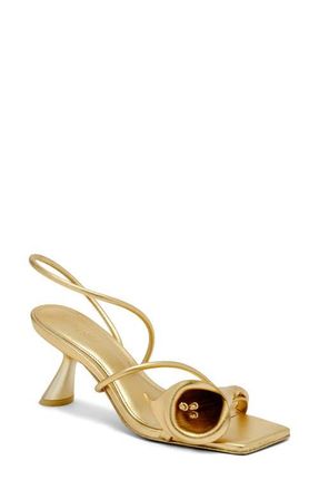 Cult Gaia Ria Calla Lily Slingback Sandal in Brass at Nordstrom, Size 6.5Us