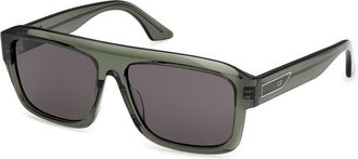 GCDS GD0075 96A Mens Sunglasses Green Size 56