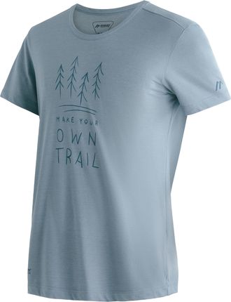 Maier Sports T-Shirt MAIER SPORTS Balsarea M, Herren, Gr. 56, blau (rauchblau), 60% Baumwolle; 40% Polyester (recycelt), Rundhals, Shirts T-Shirt, Herren Funktions