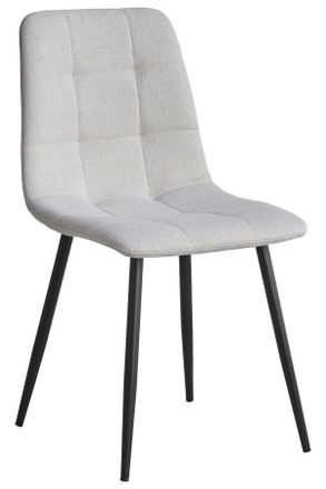 Stylife Stuhl, Schwarz, Greige, Metall, Textil, konisch, 45x86.5x55 cm, Esszimmer, St&uuml;hle, Polsterst&uuml;hle