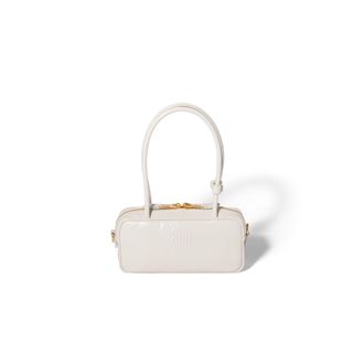 Miu Miu Beau Shiny Leather Mini-bag, Woman, White