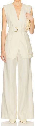 Ulla Johnson Yalena High Rise Wide Leg Pant In Cream